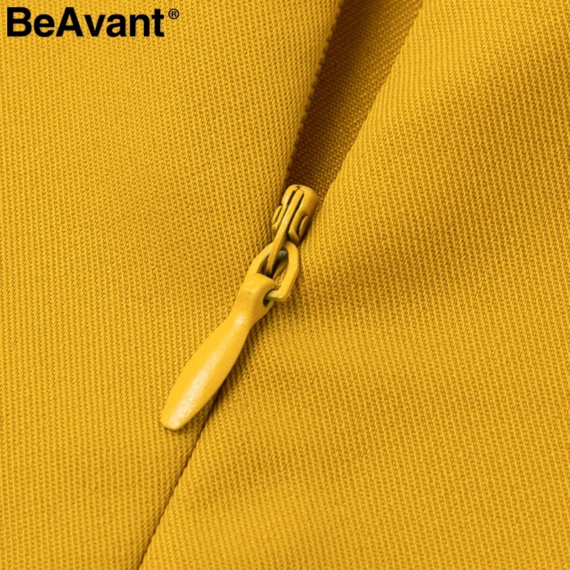 BeAvant, элегантное, облегающее, Осеннее, офисное платье, для женщин, v-образный вырез, рукав "летучая мышь", женское, Русалка, платья, высокая талия, тонкая, для девушек, vestidos