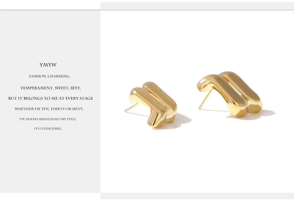 YMYW модные минималистичные 14 золотых цветов серьги-гвоздики, темпераментные геометрические брендовые очаровательные серьги для женщин ювелирные изделия