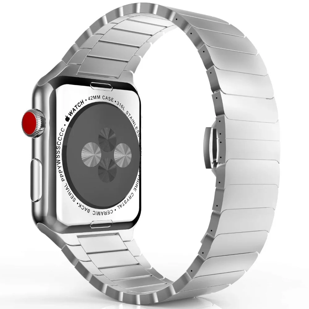 Ремешок из нержавеющей стали для Apple watch 38 мм 42 мм ремешок для браслета 40 мм 44 мм ремешок для часов для iwatch серии 5 4 3 2 1 Аксессуары