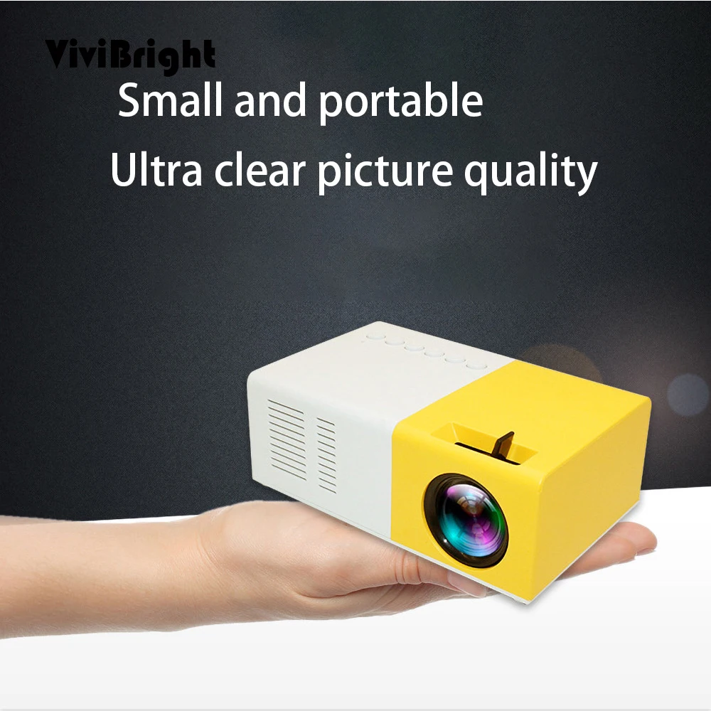 

ViviBright J9 LED Mini Projector 1080P HD Projector Ultra Projectors Mini Projector Support Cell Phone Multimedia Home Theater