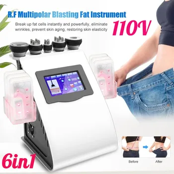 

6 In1 40K Ultrasonic Cavitation Vacuum Radio Frequency Laser Body Slim Cellulite Machine Painless Treatment Safe Effective Tool