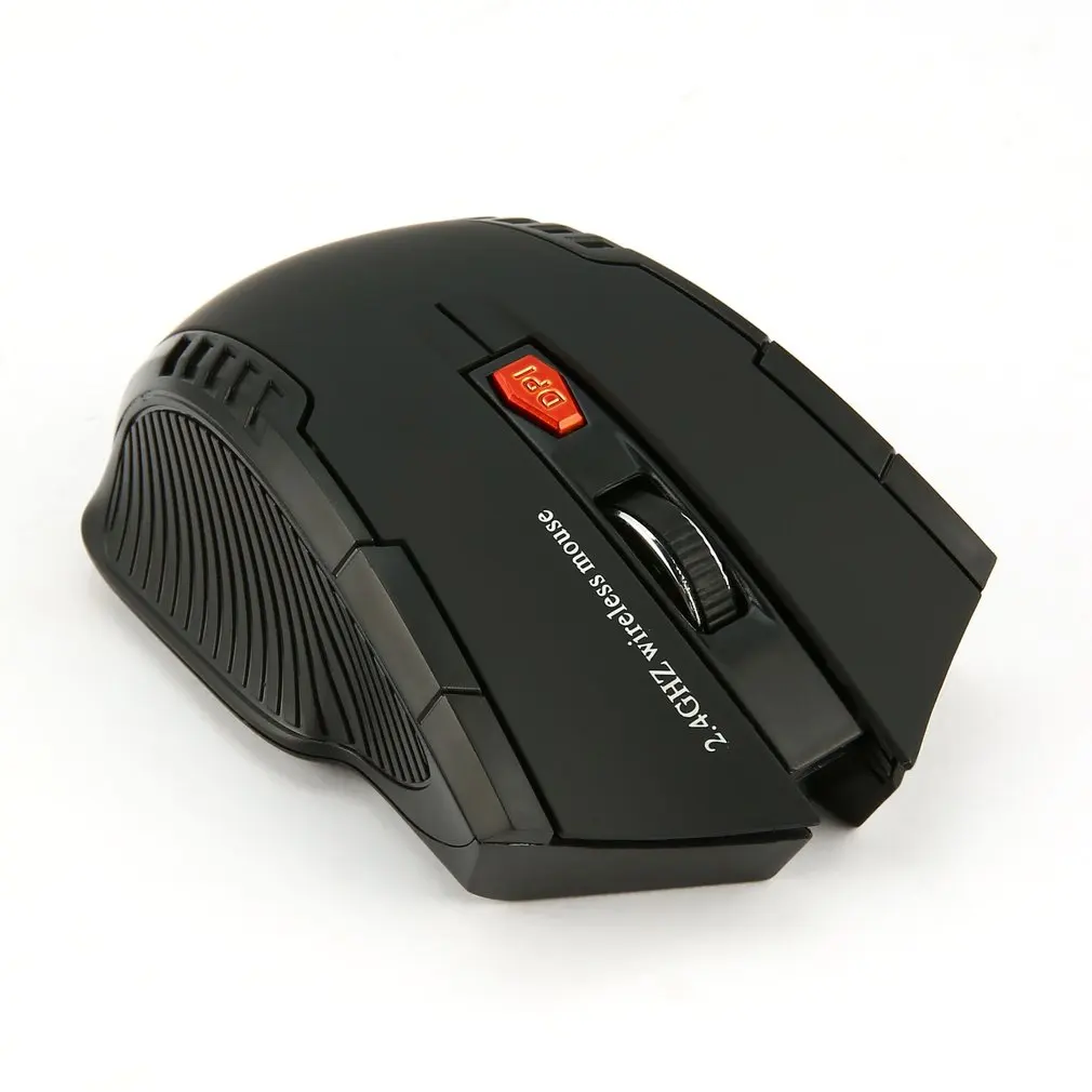 Ratón inalámbrico de 2,4 GHz con DPI ajustable, 6 botones, óptico, para juegos, receptor USB para ordenador y PC
