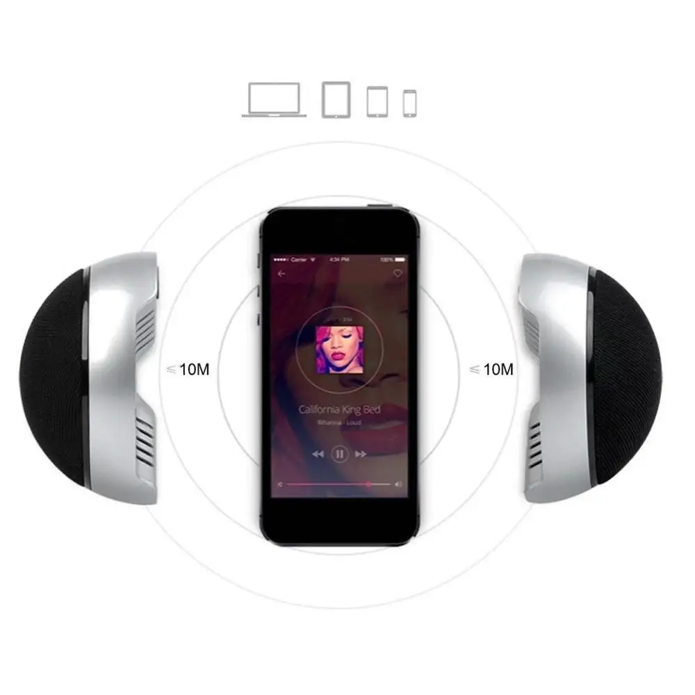 TWS Bluetooth динамик 2 в 1 Магнитный громкий динамик Handfree вызов микрофон беспроводной динамик s бас громкий высокое качество