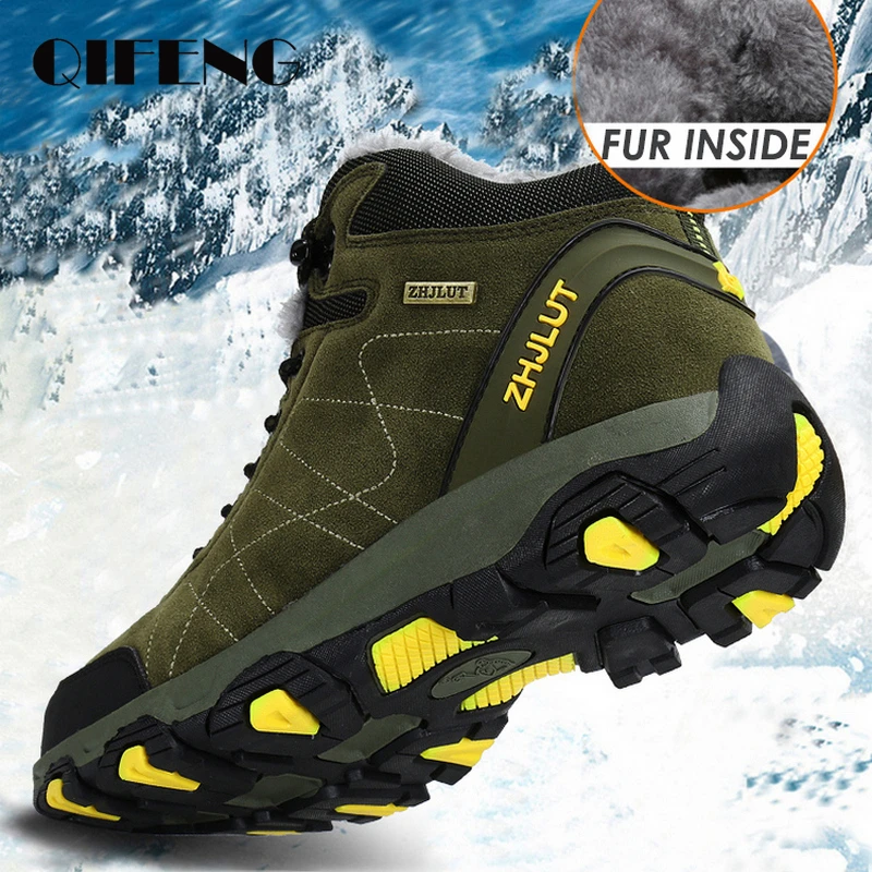 Footwear Ankle-Boots Walking-Shoes Suede Male Winter Casual Women Warm Popular