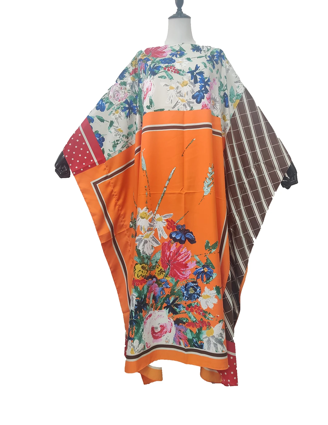 Bohemian 2021 New Floral Summer Malaysia Muslim Women Batwing Sleeve Floor Length Kaftan Dress Dashiki African BouBou Gowns winyi 2021 two piece suit boho printed kimonos verano batwing sleeve sukienka women elastic silk floor length new fashion kaftan