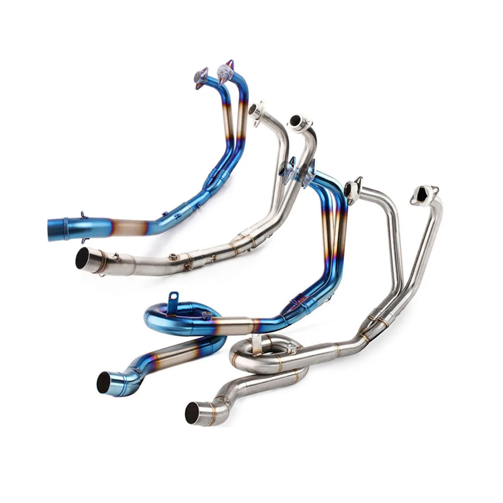 For Yamaha YZF-R3 R25 MT03 2016-2019 Stainless Steel Colorful Blue Plated Exhaust Pipe Front Section |