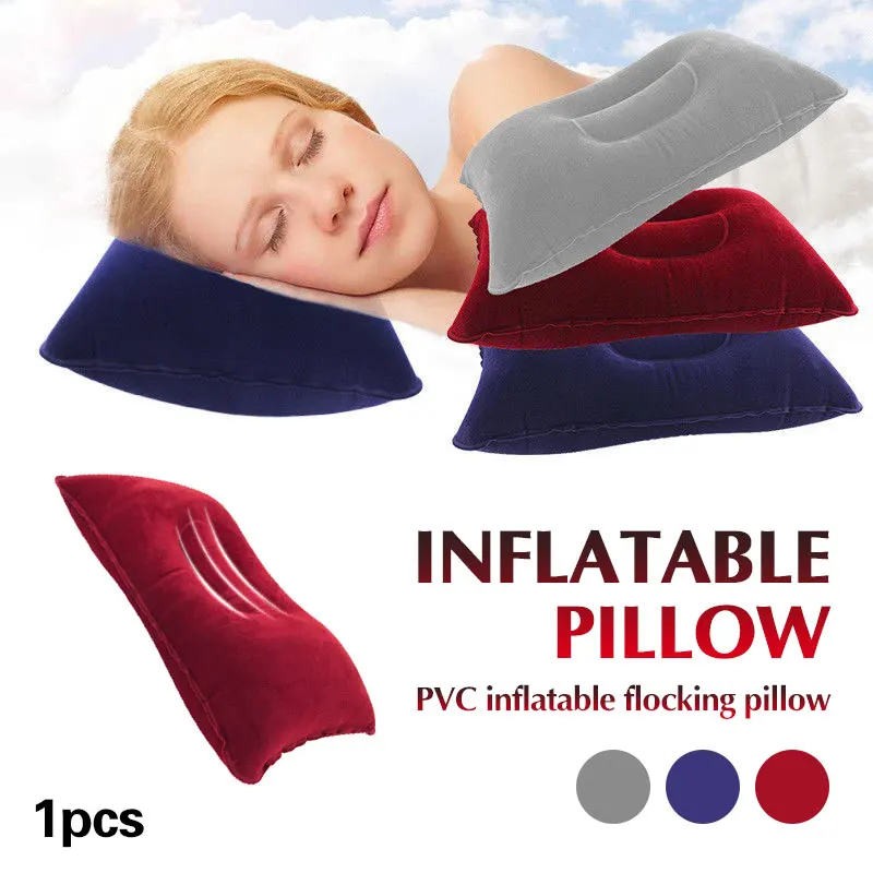 Подушка для путешествий надувная подушка стула автомобиля сна 1 шт. ПВХ