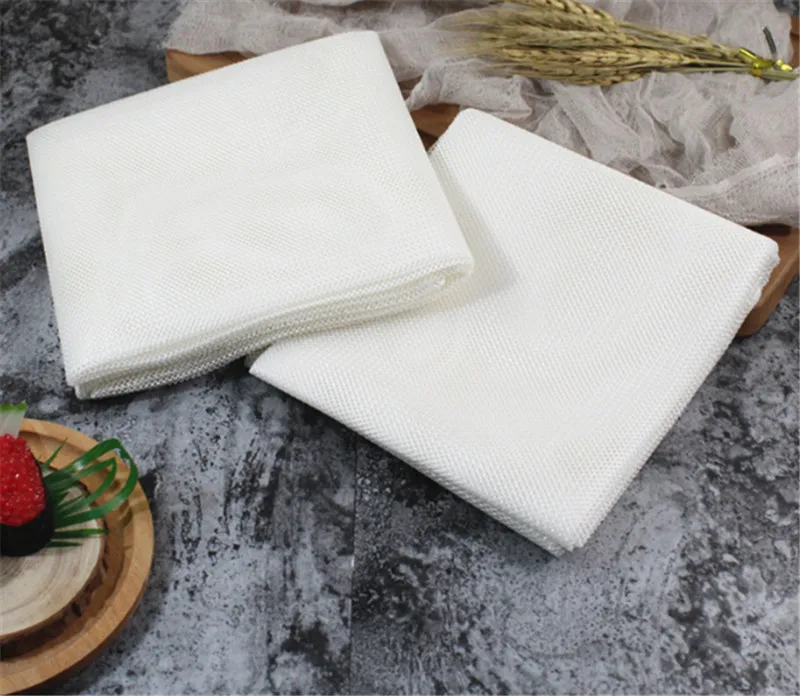 Белое рисовое полотенце квадратная рисовая ткань кухонное полотенце суши-бар столовая ресторан отель шеф-повара используется паром суши рисовая сетка коврик-полотенце