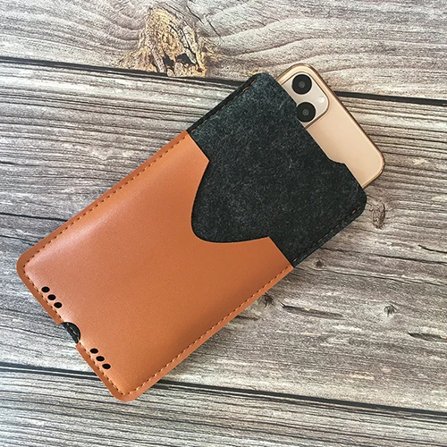 Dark grey Телефон сумка, для Apple iphone 11 Pro Max 6,5 ультра-тонкий ручной работы шерсть фетр телефон рукав Накладка для iphone 11 Pro 5,8 дюймов аксессуары - Цвет: Dark grey