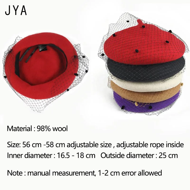 Высококачественный вязаный берет из 98% чистой шерсти для женщин и девушек Зимний