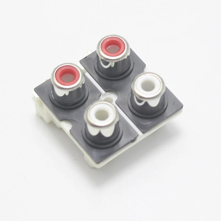 2pcs Nuovo 4Pole 6Pin RCA Femmina Audio Video Plug AV Presa del Connettore  Connettore AV4-8.4-10 Bianco + Rosso PCB parti - AliExpress