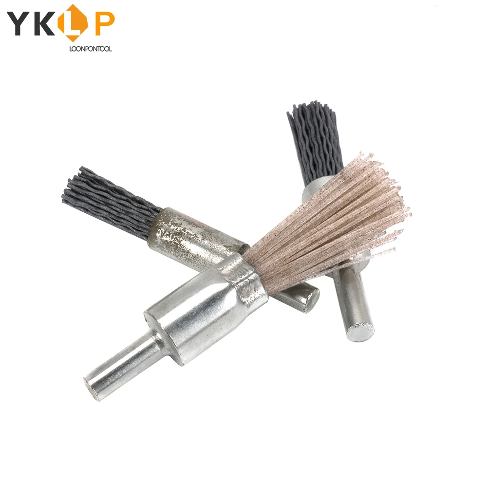 Mini Abrasive Nylon Wire Polishing Brush 10/12/14mm Pen Shaped Rotary Tool 6mm Shank for Woodworking | Инструменты