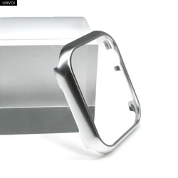 Shiny Metal Frame Aluminum Alloy Bumper Case for Apple Watch - URVOI Enhanced Cover for 45mm & 49mm (Silver)