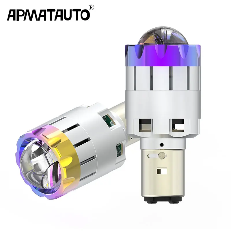 1 шт. Plug& play 4800lm Ba20d светодиодный головной светильник для мотоцикла объектив H6 скутер мотоцикл налобный светильник аксессуары для ламп 6000K белый 3000k