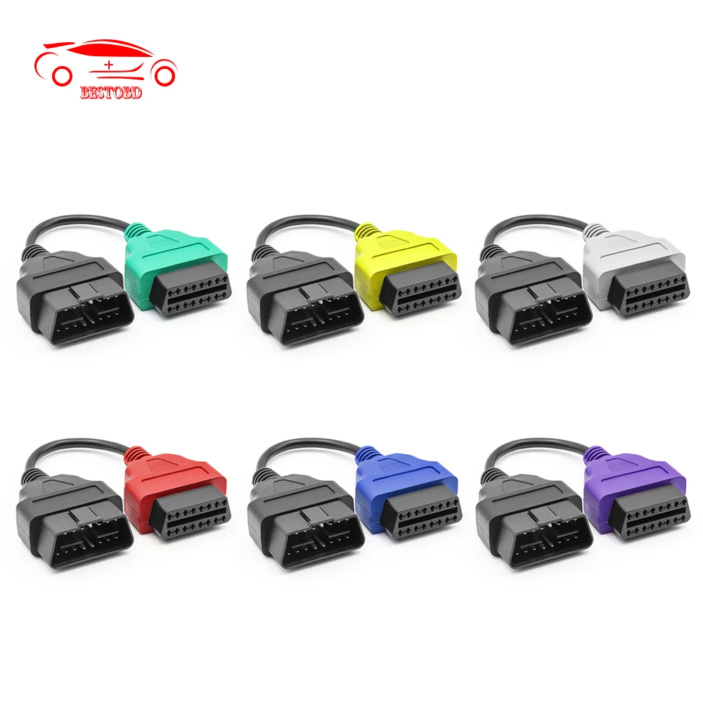 For FiatECUScan Adapter MultiECUScan 6 Color OBD OBD2 Connector ABS Airbag obd2 scanner Diagnostic cable for Fiat ECU Scan tool |
