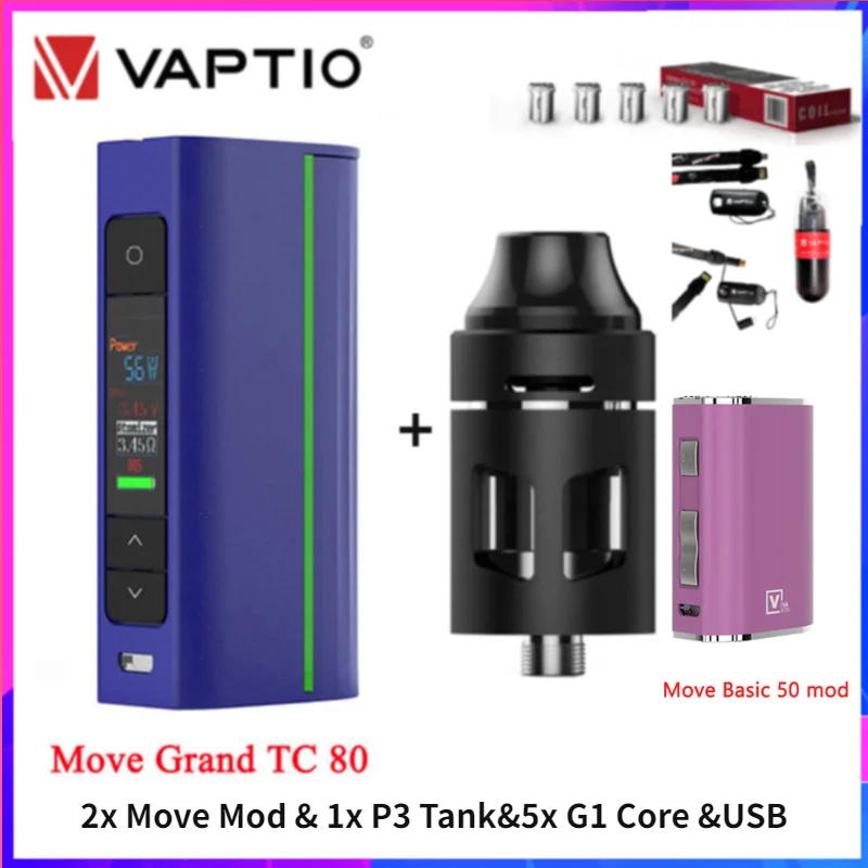 Бокс мод для вейпа Viva kita Move Grand TC 80 Вт электронной сигареты 60 пар бокс с экраном 0 91