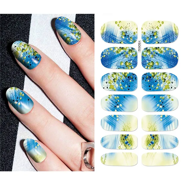 Nail Stickers For Nails Sliders 3D Color Water Transfer Nail Sticker Creativity Decoration Art Necklace Pattern Dreamcatcher YSD032