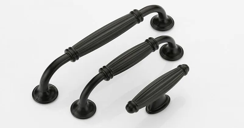 Acent Rome Design Modern Matte Black  Furniture Handle   96mm  Drawer Knob 128mm Kitchen  Door Handle  