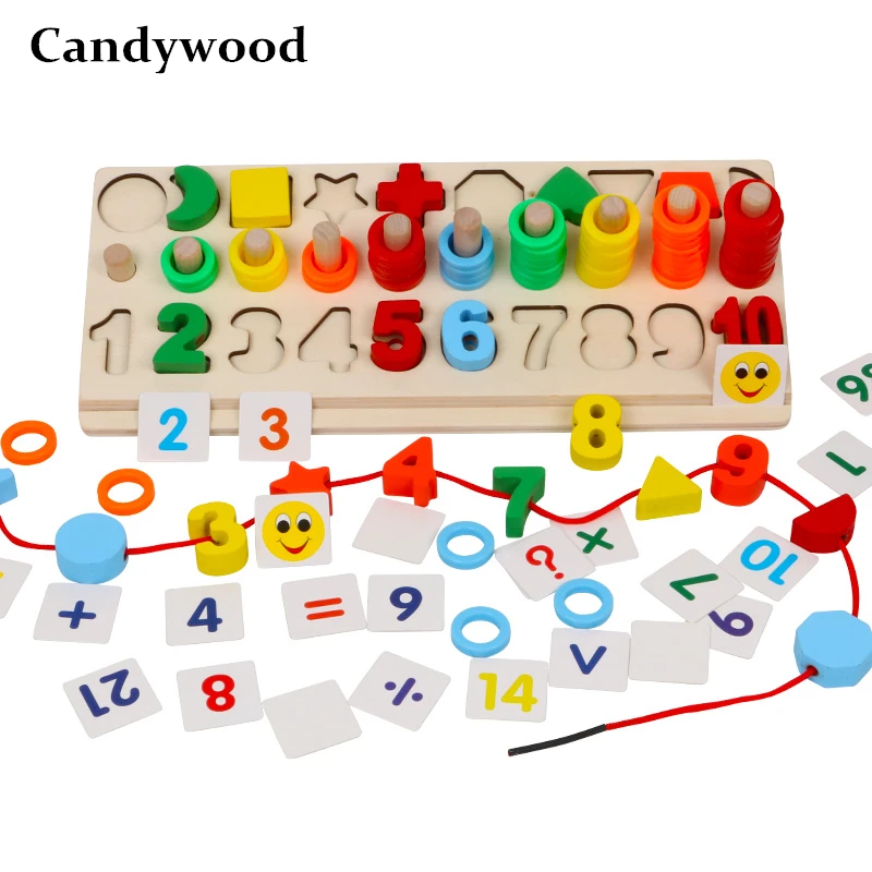 

Kids Eduactional Toys Multi-function Logarithmic Learning Board Montessori Education Wooden Toys For Children Math Toys