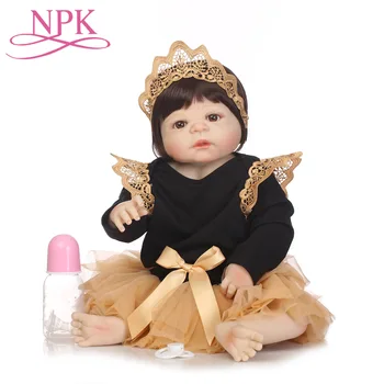 

56CM Reborn Baby Dolls Toys For Children Gift Can Bathe Bonecas Girl Reborn Hair Full Silicone Body Dolls Kids Girls Boys Dolls