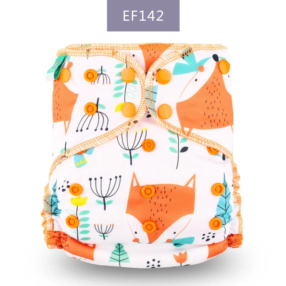 EF142-Cloth Diaper Elinfant Экологичные детские тканевые подгузники многоразовые тяжелые влажные гибридные AIO/AI2 водонепроницаемые бамбуковые моющиеся aio Детские Подгузники - Цвет: EF142-Cloth Diaper
