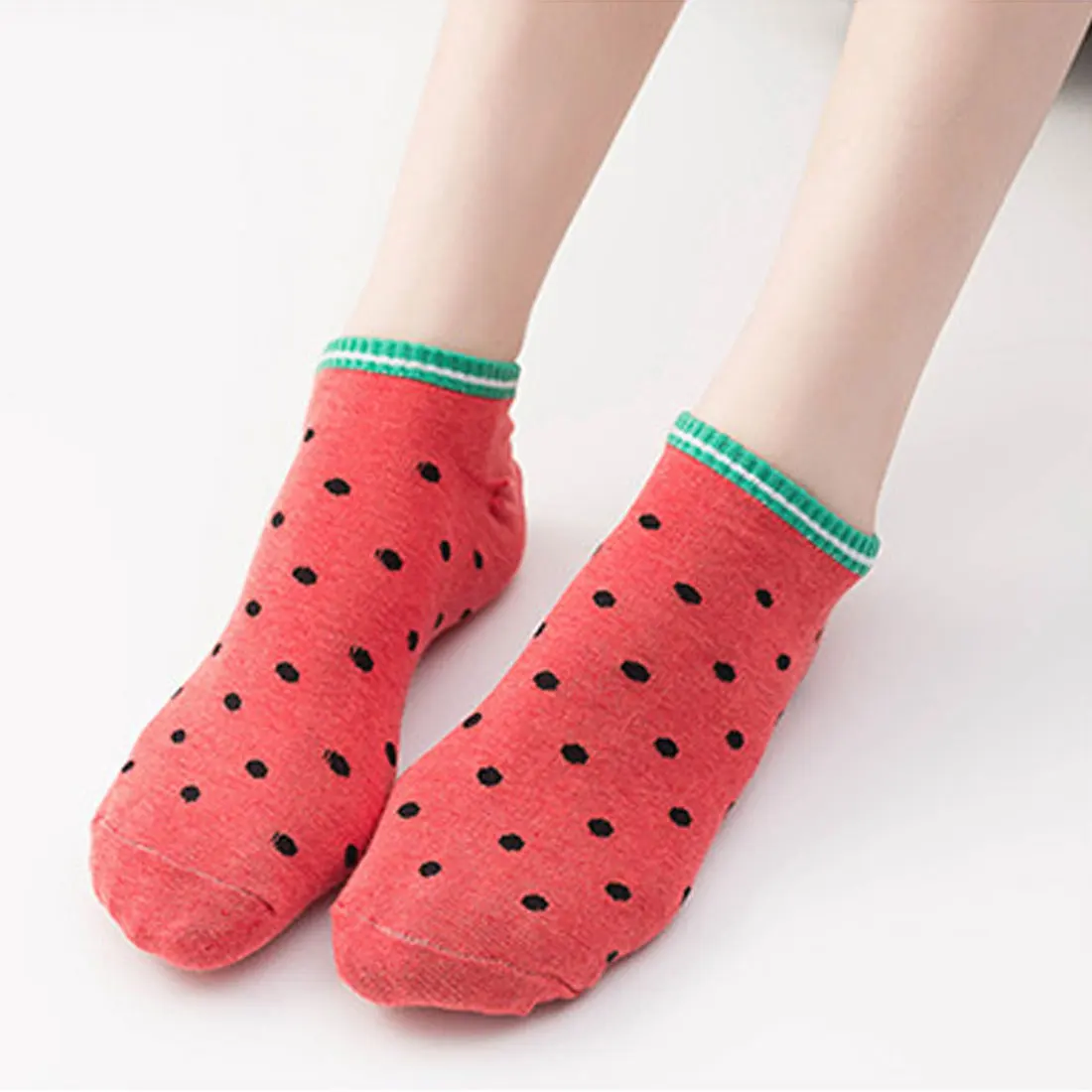 Cute Adult Short Ankle Fruit Socks Korean Fresh Fruits Socks Strawberry Pineapple Watermelon Cherry Avocado