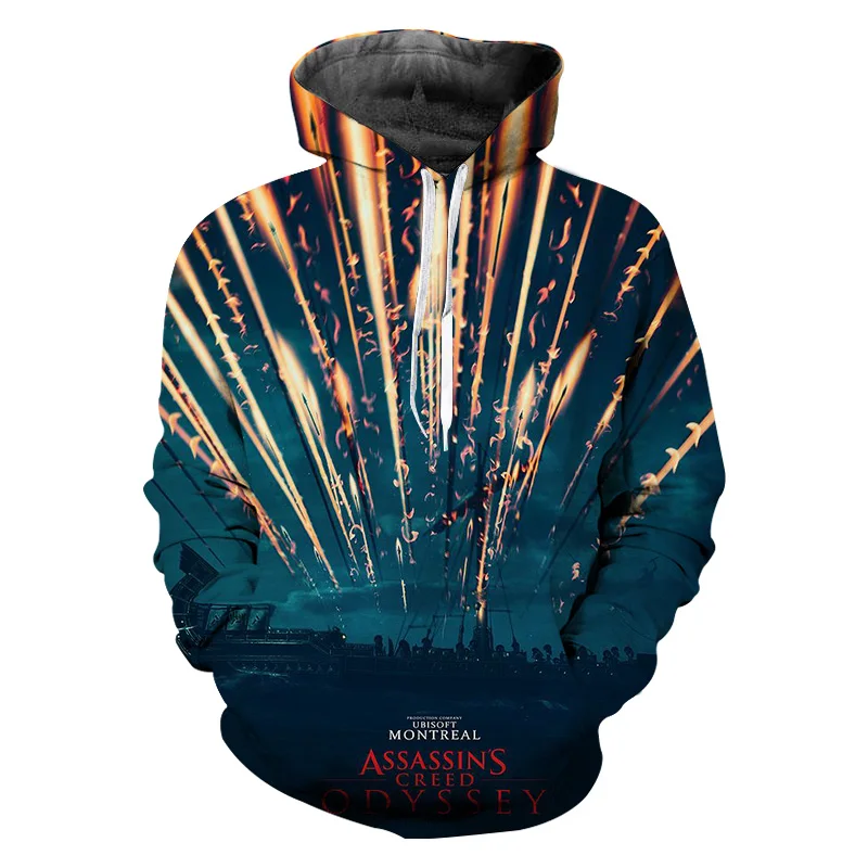 Военный корабль Assassin's Creed Sweat Homme 3D толстовки уличная толстовка мужская Толстовка Sudaderas Para Hombre