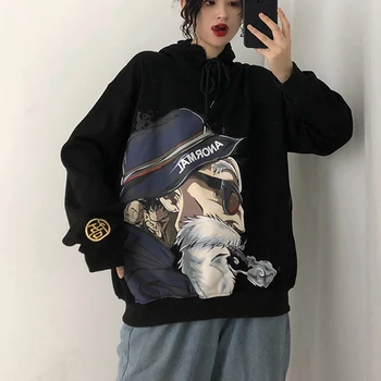 

Hooded Women Oversized Sweatshirt Harajuku Streetwear Winter Women's Sweatshirts With Print Long Sleeve Large Size Hoodie