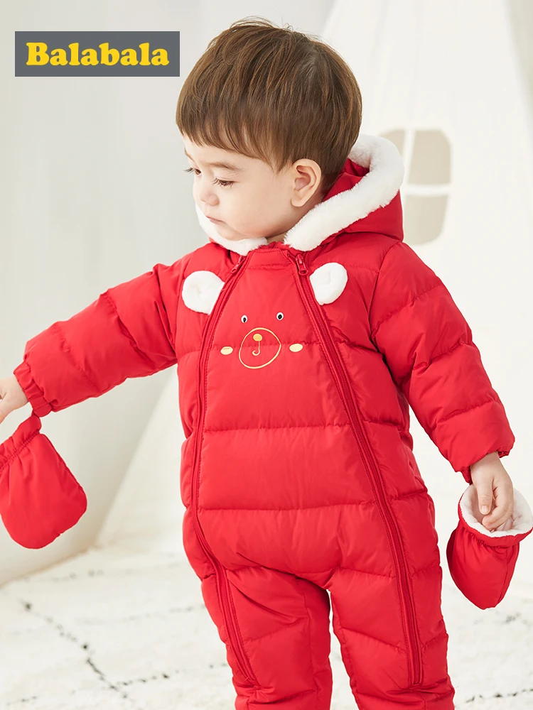 

Balabala Newborn Winter Baby Clothes Infant Flannel Climbing Suits New Outwear Toddler Rompers 3m-12m Boy Girls Jumpsuit