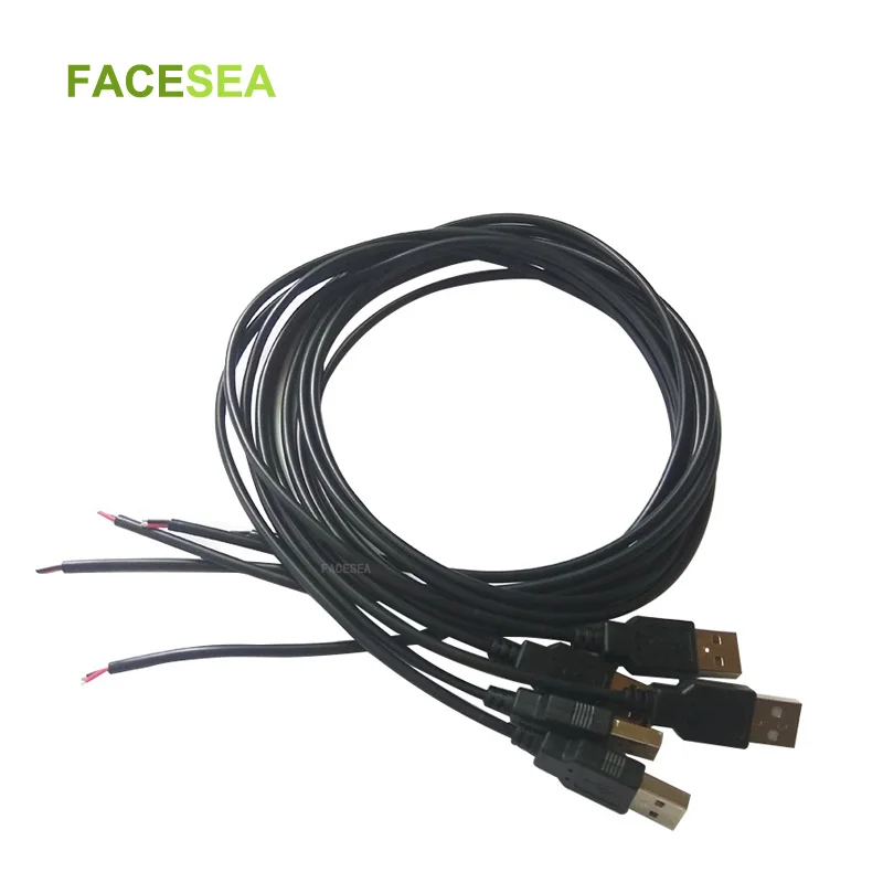 10 шт. 22AWG 30 см/50 см/1 м 1 5 2Pin провод USB разъем DIY кабель с Тип A для 5050 3528 гибкий