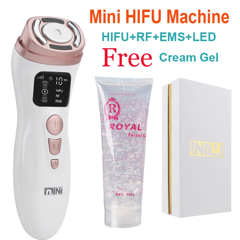 Mini HIFU Machine Ultrasound RF EMS Facial Beauty Device Face Massager Neck Lifting Tightening Rejuvenation Skin Care Product 1