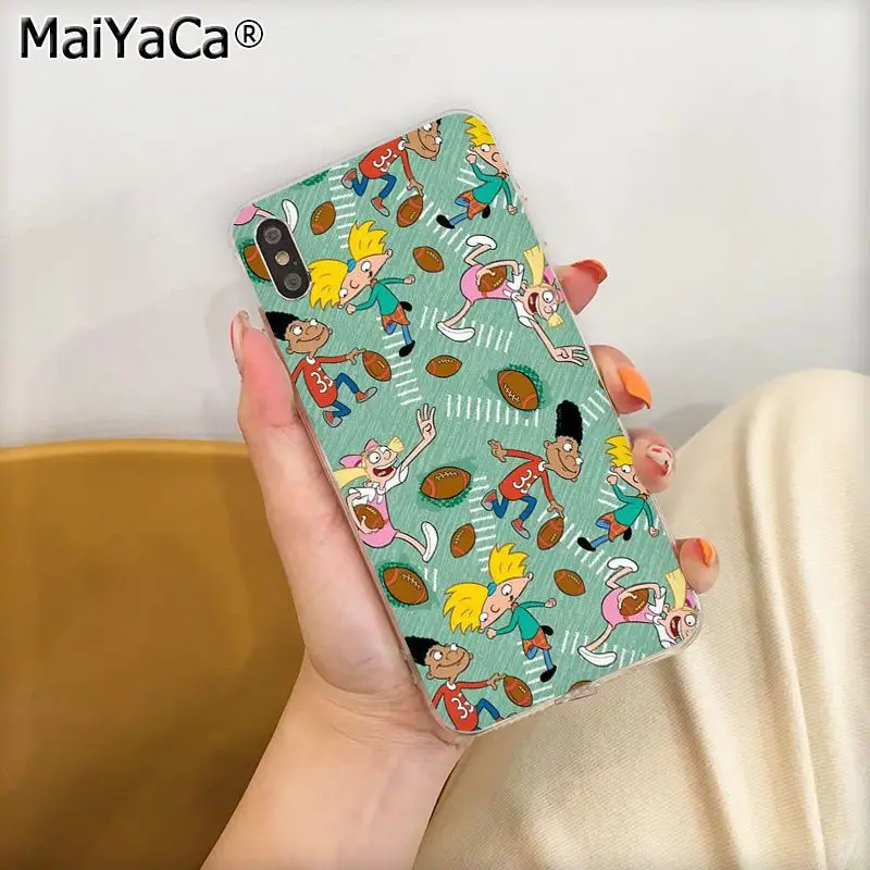 A6 MaiYaCa Забавный мультфильм Эй Арнольд Helga Любовь ТПУ прозрачный чехол для телефона оболочка для iphone 11 pro 8 7 66S Plus X XS MAX 5s SE XR - Цвет: A6