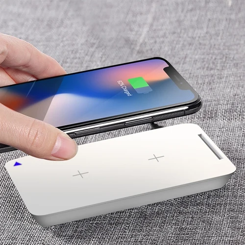 ROCK Qi Быстрое беспроводное зарядное устройство Подставка для iPhone X 8 Plus samsung S6 S7 S8 Plus Note 7 8 Беспроводная зарядная станция зарядное устройство для телефона - Цвет: White