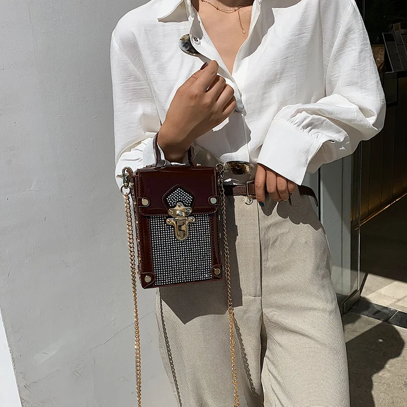 

JIULIN Handbag Messenger-Bags Lock-Shoulder Women's New-Fashion Luxury Brand Quality PU Simple