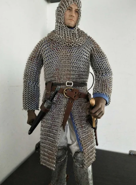 Knight' s Chain Mail Upper Body Suit no Arms for 12" Action Figure 1:6 scale 