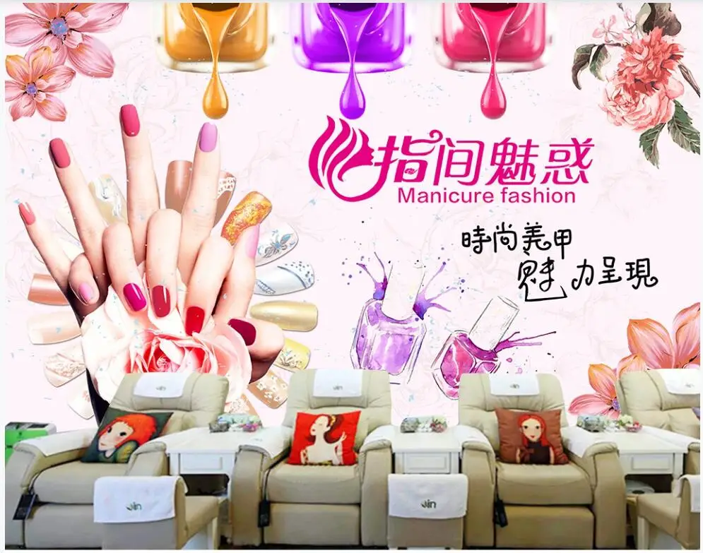 

custom mural photo wallpaper 3d European and American cosmetics and nail shop decor living room Wallpaper for walls in rolls