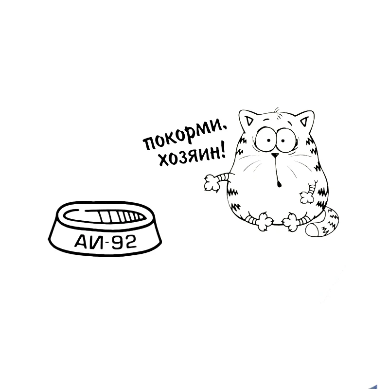 

Funny Cat Feeding Car Stickers Waterproof Sunscreen Bumper Windshield Boot Decals PVC 22cm X 15cm