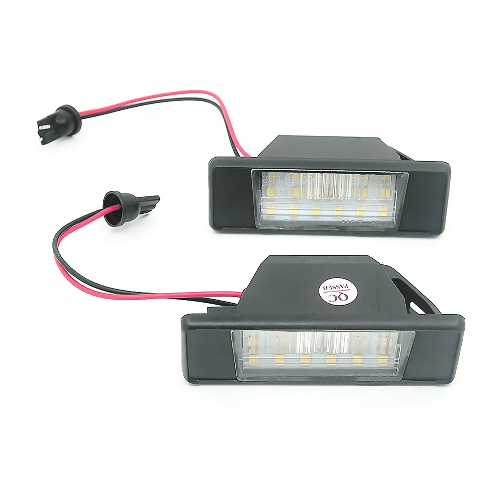 

2x Error Free Xenon White LED License Plate light for Nissan Qashqai Pathfinder R51 JUKE Primera P12 X-trail car lamp