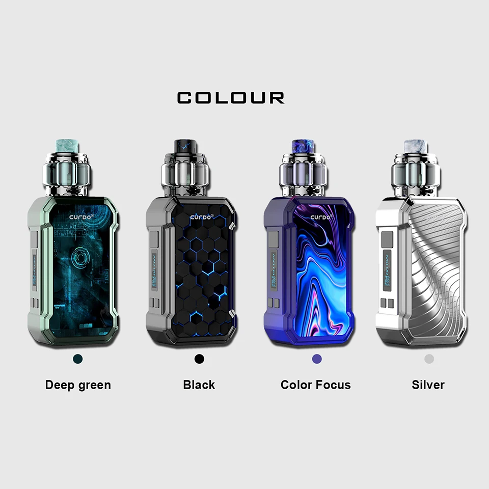 New Original Curdo Hally 60W TC Kit with 3ml Atomizer 0.4ohm Coil  0.6ohm Coil & 0.96 Inch Screen Electronic Vape Kit VS Drag 2 (3)