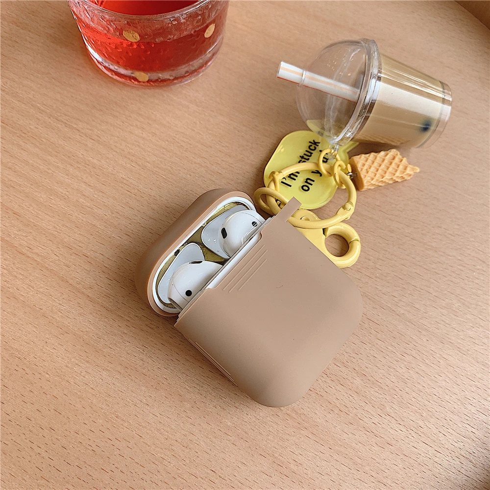 Роскошный чехол для Airpods, милый мягкий силиконовый чехол для оригинального Airpods 1 2 Чехол для Airpod Air pods чехол Coque Funda