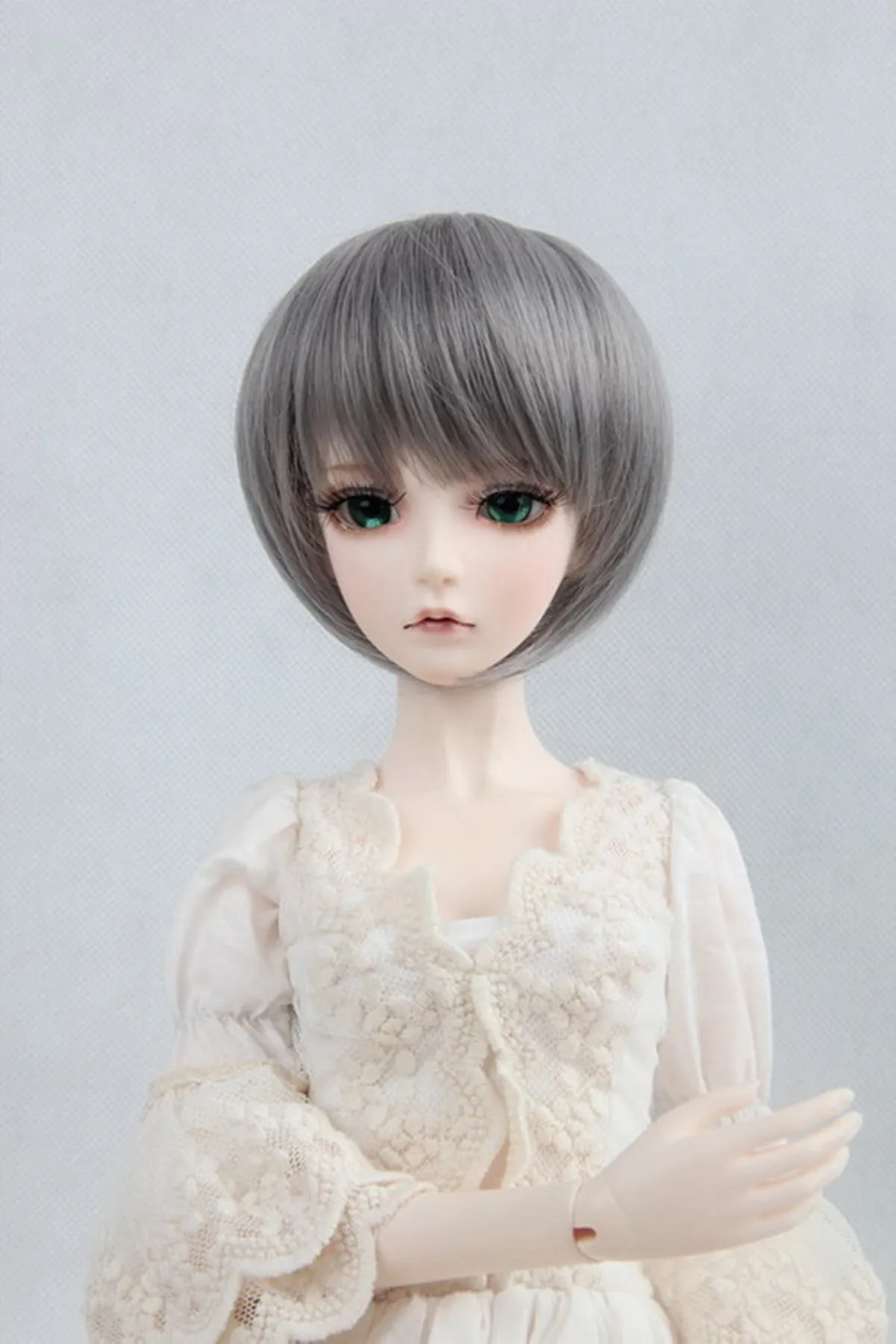 Парик для куклы BJD/SD короткие волосы красивый серебряный парик 1/3 1/4 1/6 кукла
