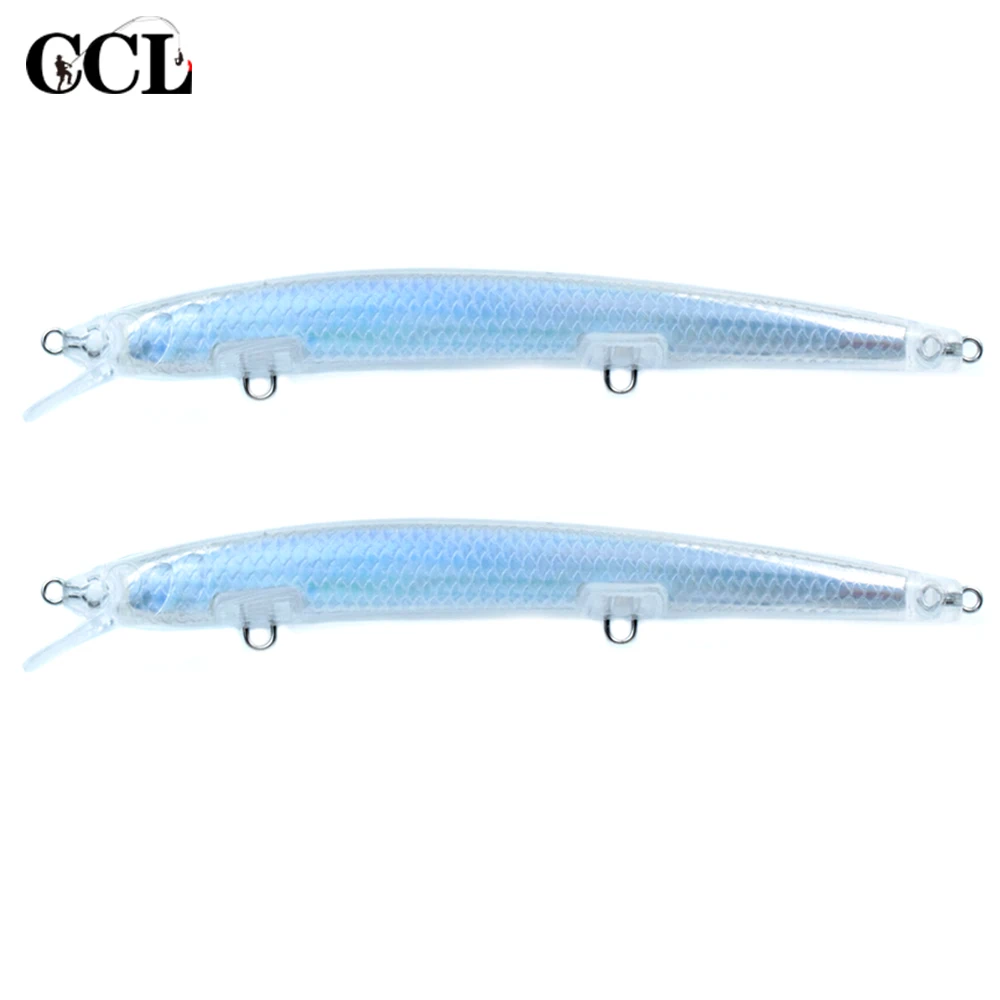

CCLTBA 15pcs/lot Laser Minnow 13.5cm 13g Unpainted Fishing Lures Bait Artificial Hard Blank Baits Wobbler