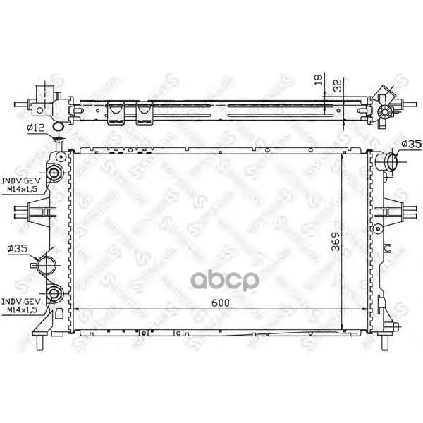 10-26065-Sx_радиатор Системы Охлаждения! Акпп Opel Astra A/G 2.0i/2.0di 98-05 Stellox 1026065sx Stellox арт. 1026065SX