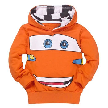 

2-7Y Children's Cars Hoodies Kids Hooded Pullover Sweatshirt Boys Hip Hop Clothes Toddler Girls Coats Wear