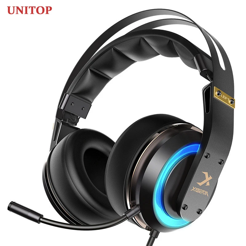 Игровые наушники unitep Xiberia T19 музыкальные для ПК PS4 Xbox One Bass стерео с