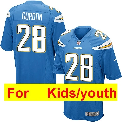 Золотой Молодежная футбольная форма в Лос-анжелесском стиле Joey Bosa LaDainian Tomlinson Philip Rocks Keenan Allen Melvin Gordon - Цвет: Золотой