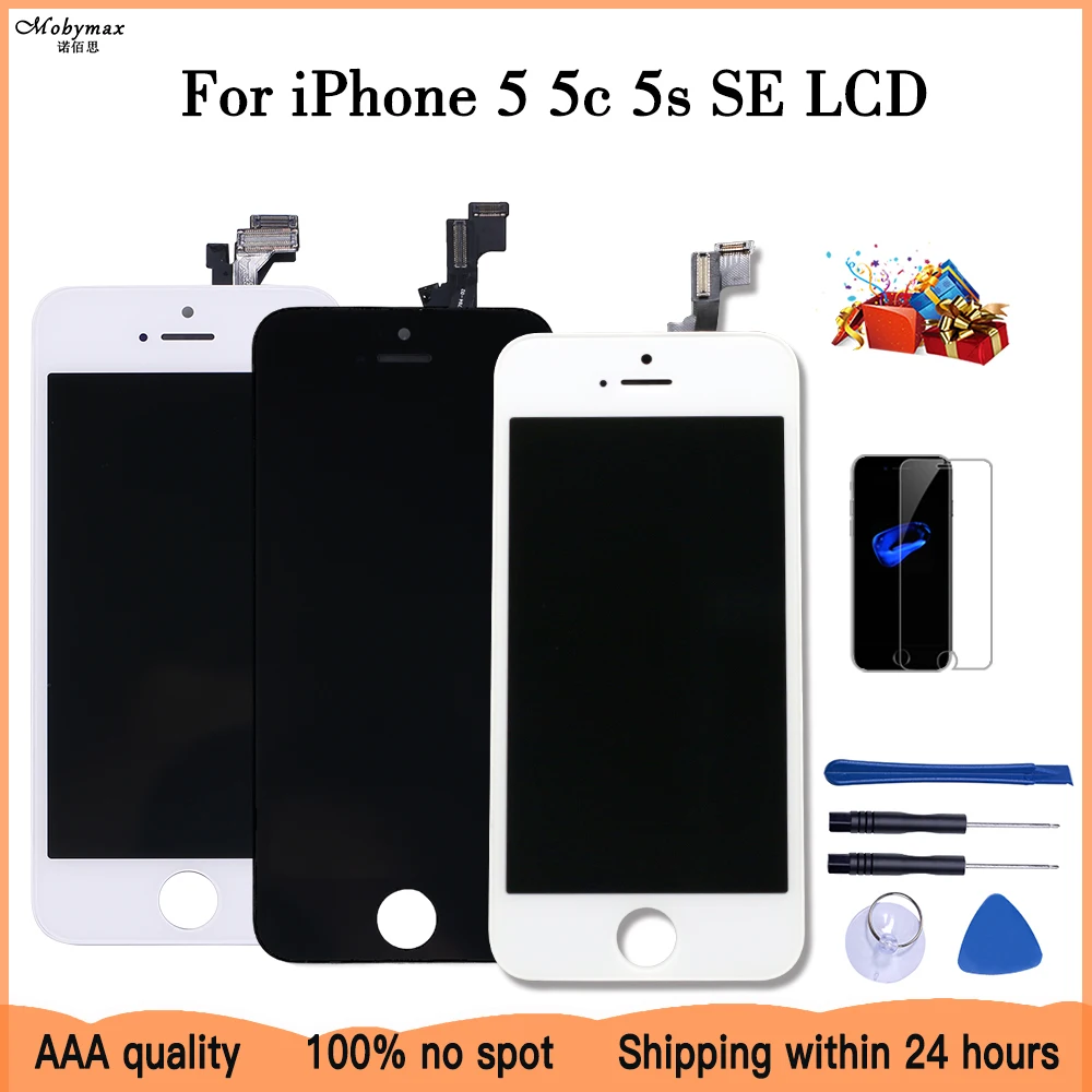 Aaaaa Per Iphone 5 5S Display Lcd Touch Screen Digitizer Assembly Sostituzione Per Iphone 5C Se 6 7 Schermo + Vetro Temperato + Strumenti