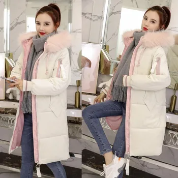 

Jacket New 2020 Cotton Winter Women Hooded With Fur Velvet Fashion Parka High Quality Warm Thicken Outwear Female Coat Parkas s