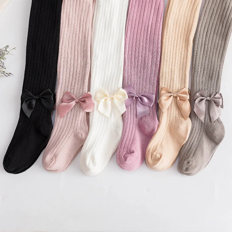 Spring and Autumn New Big pp kids socks children sock bow knitted children's jumpsuit socks for girls