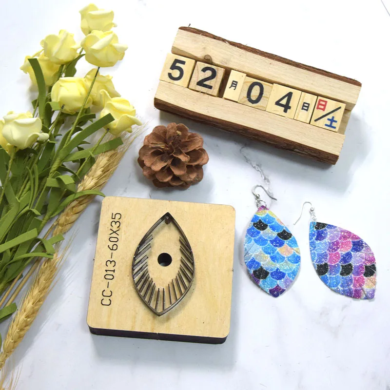 

New Wood Die Cut Diy Earring Ellipse Pendant Japan Steel Cutting Mold Dies Blade Rule Punch Tool For Leather Fabric Paper Custom